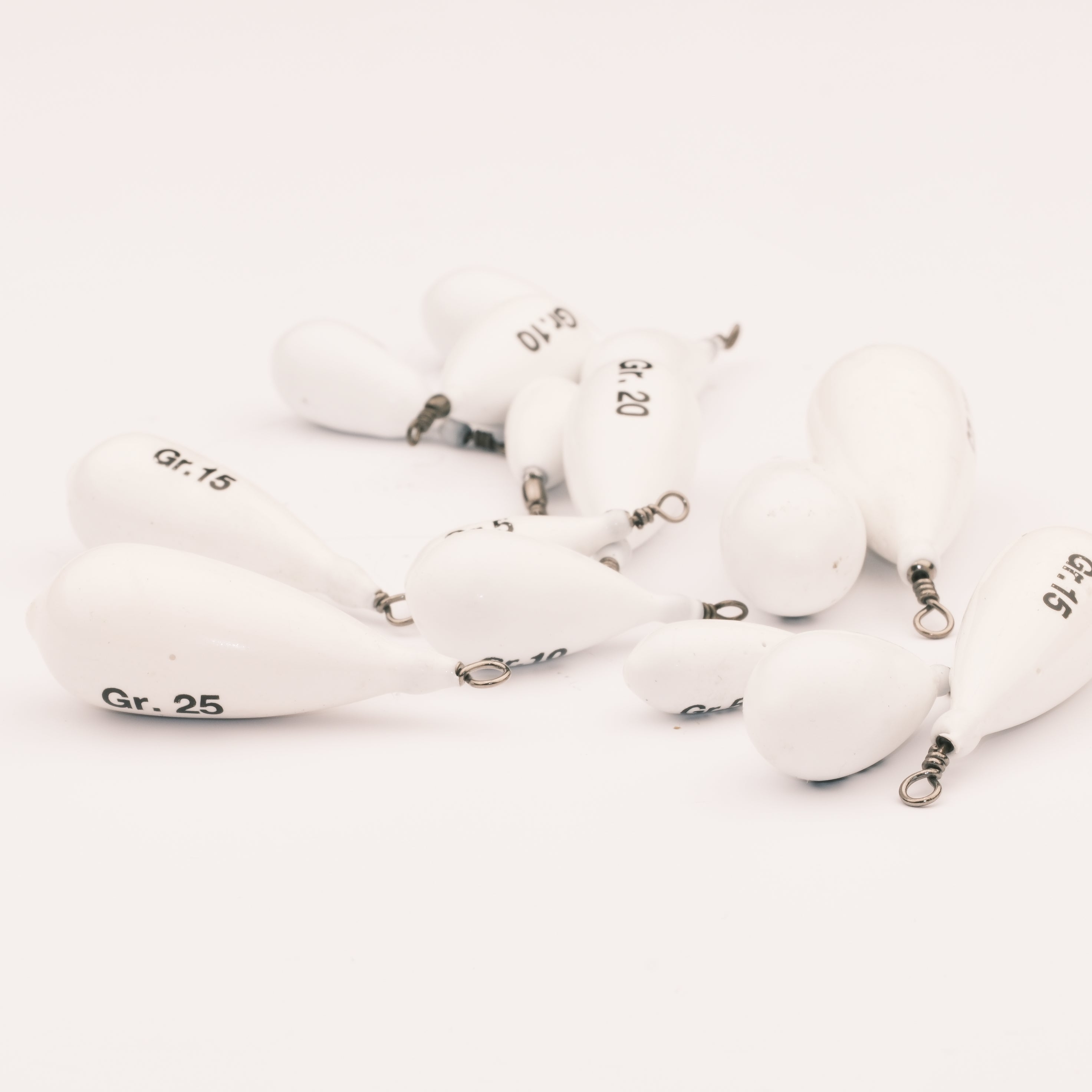 Piombo a pera Gommato con Girella