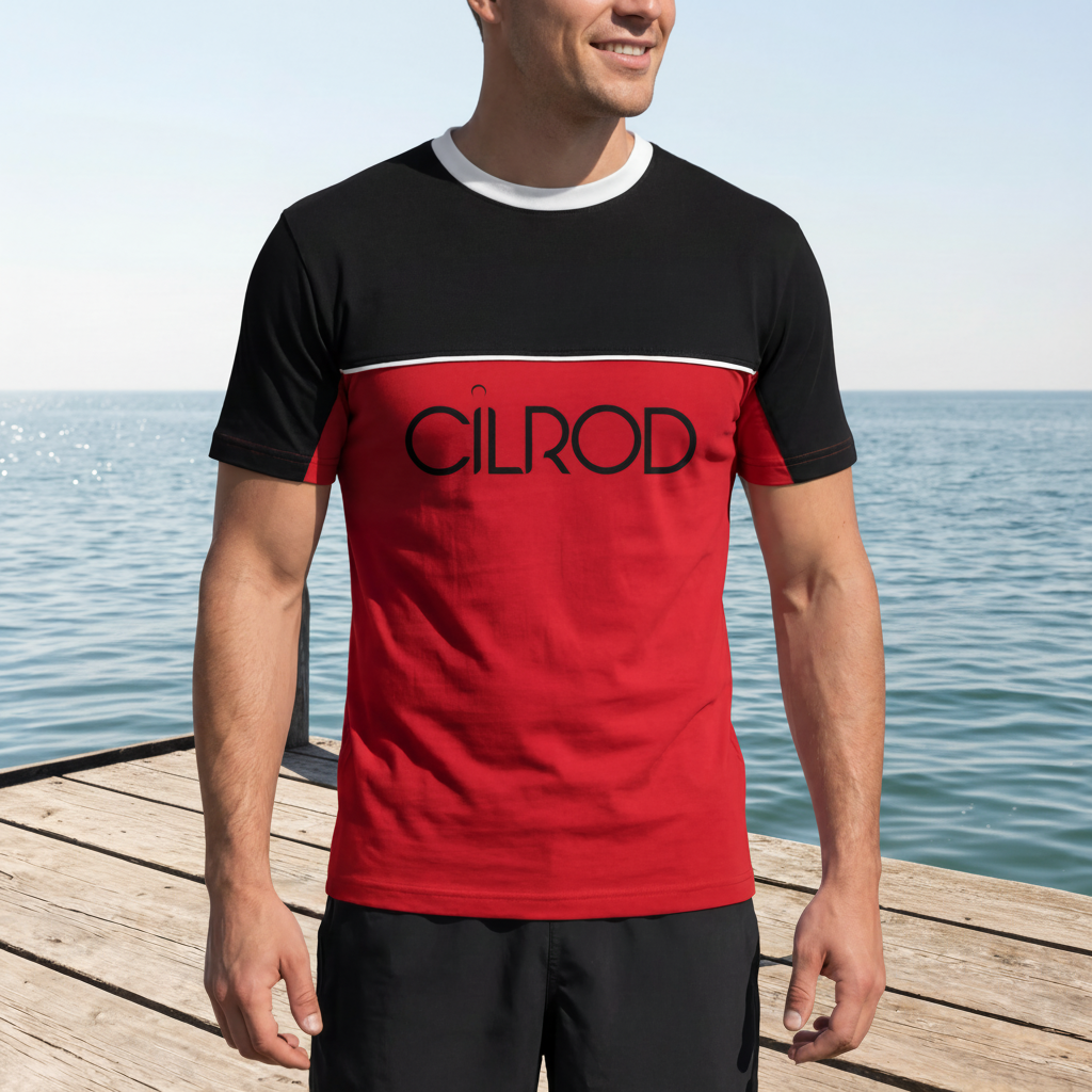 T-Shirt Premium Cilrod – 100% Cotone, Design Bicolore