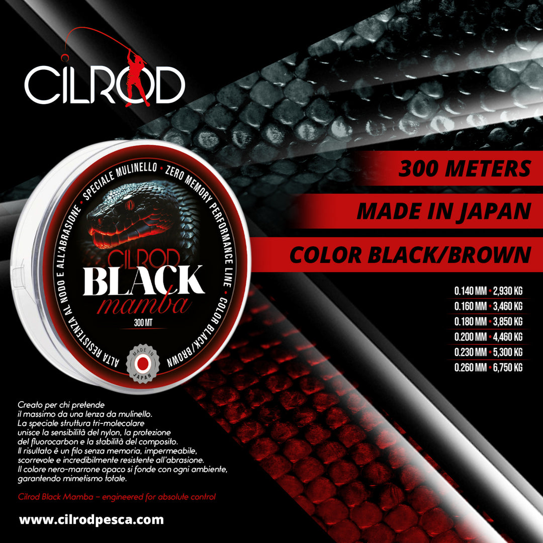Filo da mulinello Cilrod Black Mamba 300 mt