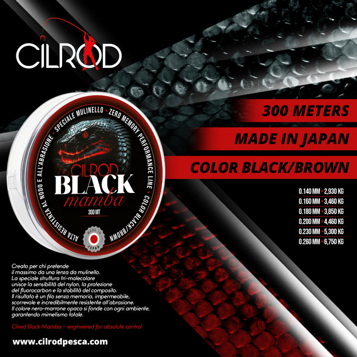 Filo da mulinello Cilrod Black Mamba 300 mt